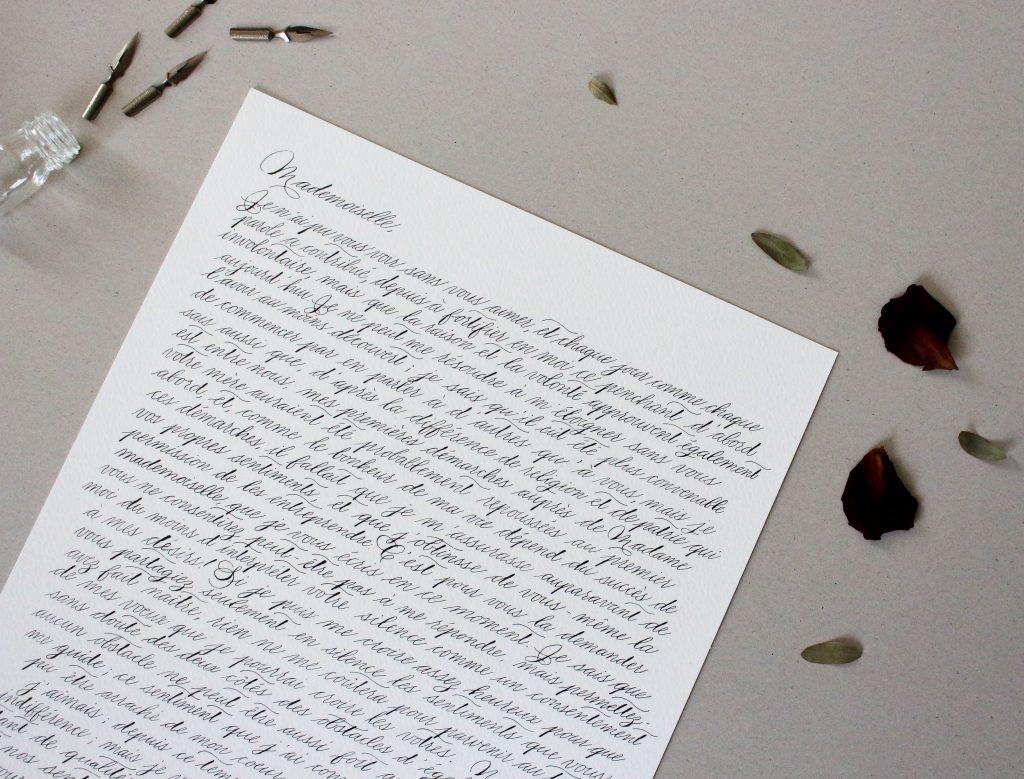 Lettre d'amour, voeux de mariage