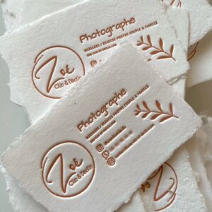 Cartes de visite - letterpress